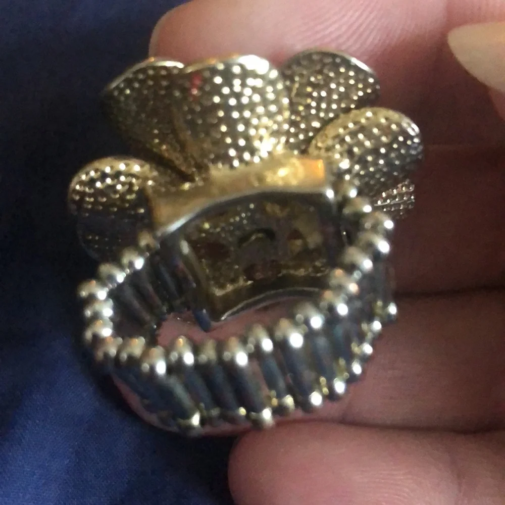 🇺🇸Large flower fashion stretchy ring - Picture 2 of 3